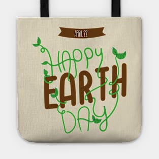 Happy Earth Day Typo Tote