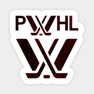 Distresed red Montreal pwhl logo Magnet