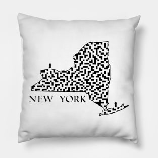 State of New York Maze Pillow