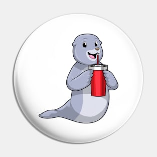 Seal with Drinking cup Pin