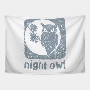 Night Owl Grey Tapestry