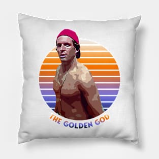 Golden God Retro Pillow