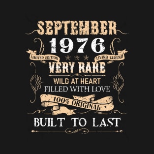 46 Years Old 46th Birthday Decoration Vintage September 1976 T-Shirt