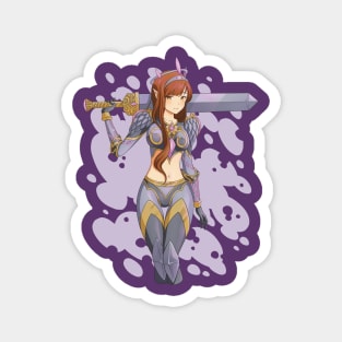 Anime Elf Warrior Girl Magnet