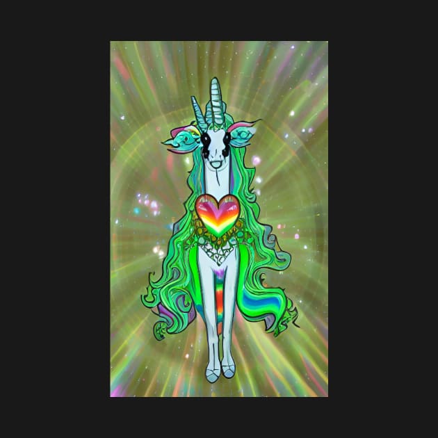 Rainbow Heart Llama Unicorn Superhero by Nirvana Llamas