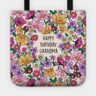 BOTANICAL BIRTHDAY GRANDMA Tote