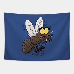 Funny horsefly insect cartoon Tapestry