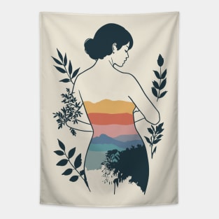 Woman meens Nature Tapestry