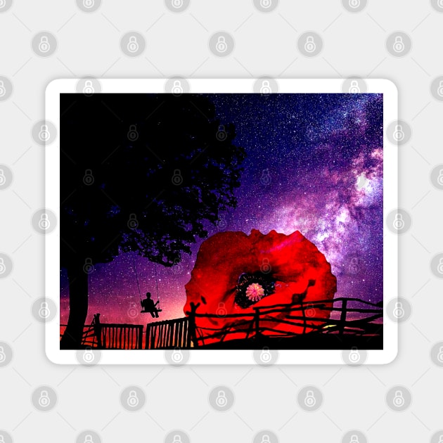 POPPY NIGHT Magnet by MAYRAREINART