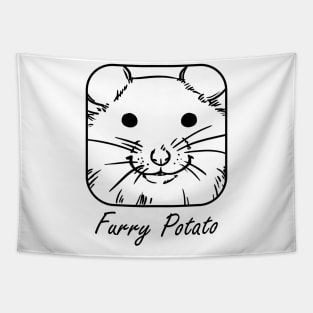 furry potato funny hamster lovers gift Tapestry