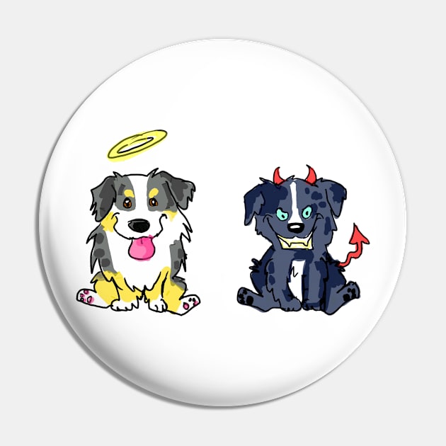 2 australian shepherds Pin by Ahkneetah