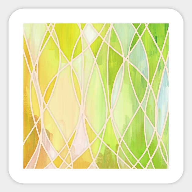 Lemon Lime Love Abstract Painting In Yellow Green Painting