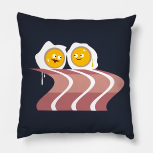 Funny fried eggs in bed Pillow