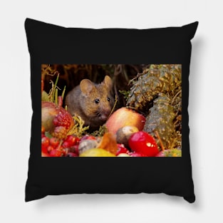 Wild  cute garden mouse Pillow