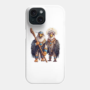 Native American Couple Eagle Phone Case