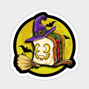 Sand-Witch Funny Halloween Witch Sandwich Character Magnet