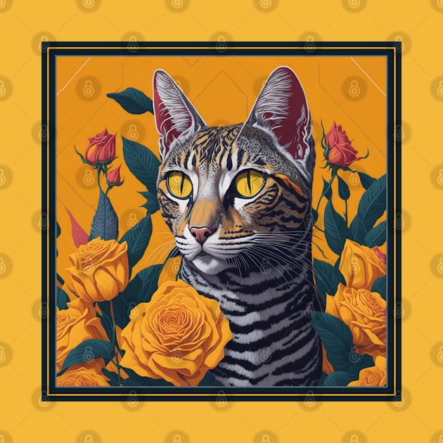 Egyptian mau. Style vector (yellow version 2 egyptian mau) by xlhombat