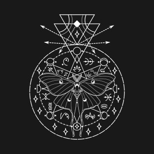 Luna Moth Sacred Geometry T-Shirt