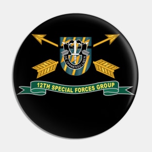 12th Special Forces Group - Flash w Br - Ribbon X 300 Pin