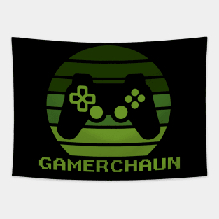 Gamerchaun Irish Gaming St Patricks Day Boys Men Gamer Gift Tapestry