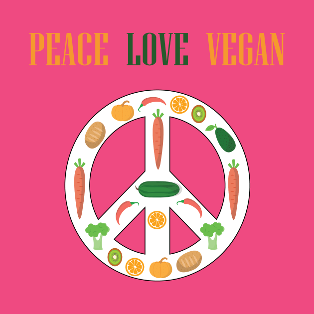 Peace Love Vegan by JevLavigne