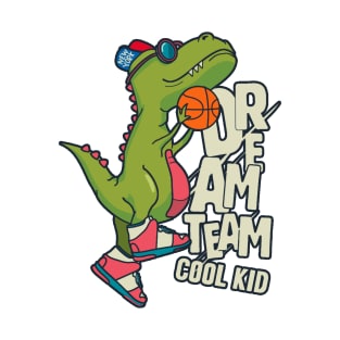 Dinosaur Playing Basketball T-Shirt