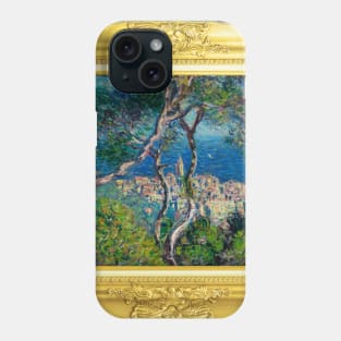 PANTONE MONET - Gold Framed Bordighera (1884) by Claude Monet Phone Case