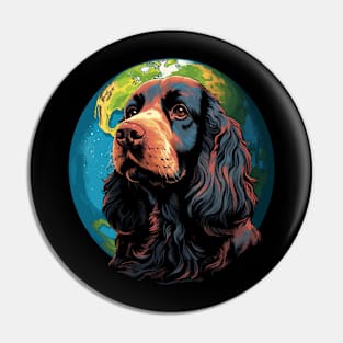 Cocker Spaniel Earth Day Pin