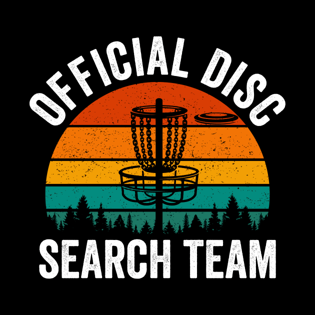 Official Disc Search Team Funny Disc Golf Player by Visual Vibes