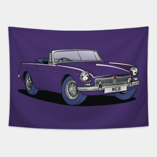 MGB Vintage Car in Purple Tapestry