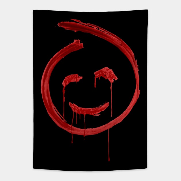 Red John symbol Tapestry by RetroFreak