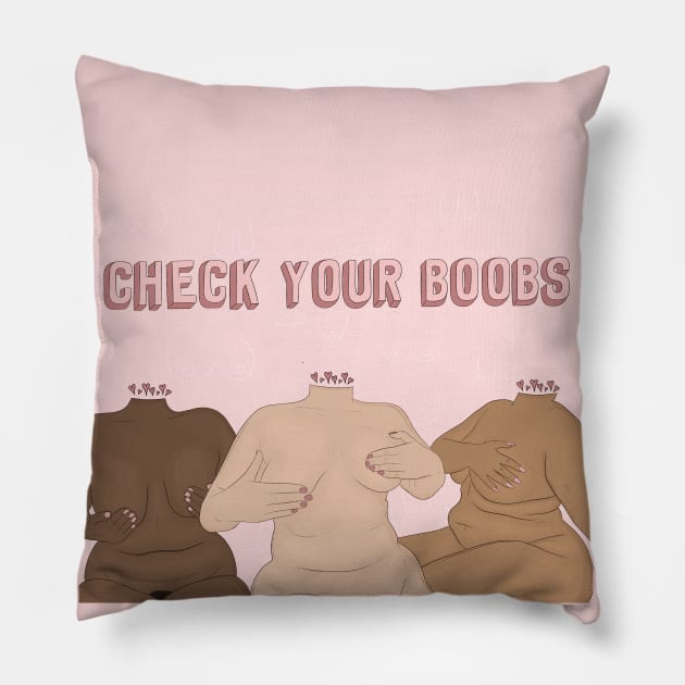 Breast Cancer Awareness Pillow by nmdrawsx