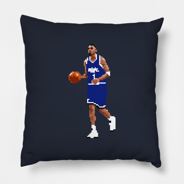 Anfernee Hardaway Pixel Dribble Pillow by qiangdade