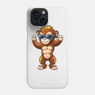 Monkey in cartoon style Phone Case