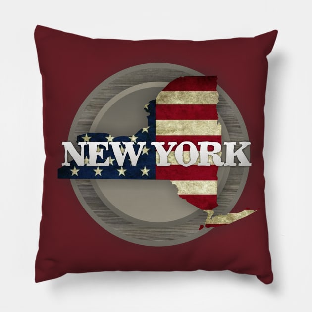 New York State Pillow by Dale Preston Design