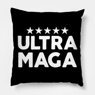 Red Proud Ultra Maga Merch Pillow