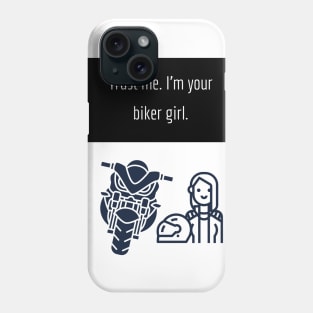 Biker girl Phone Case