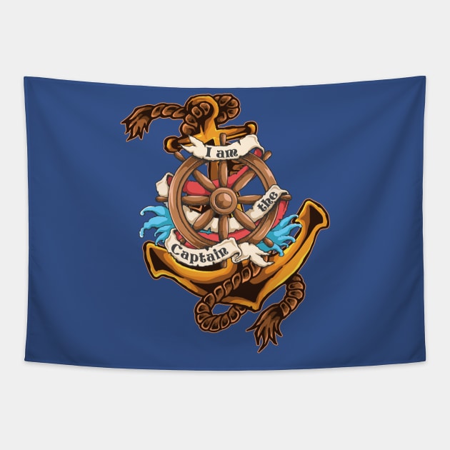 I Am The Captain - Attention Seafarers ! Tapestry by Hariolf´s Mega Store