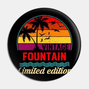 Vintage Fountain Limited Edition, Surname, Name, Second Name Pin