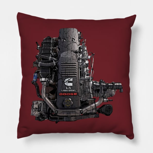 DIESEL ENGINE Pillow by Cult Classics