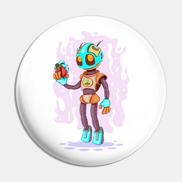 Romantic cartoon robot Pin by AndreKENO