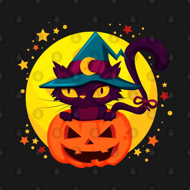Pumpkin Cat Halloween by trendybestgift