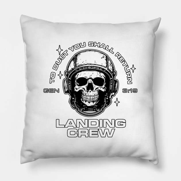 Mothership Patch (Alt Print) Pillow by Miskatonic Designs