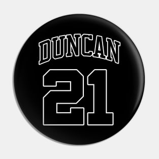 Tim Duncan Number 21 Pin