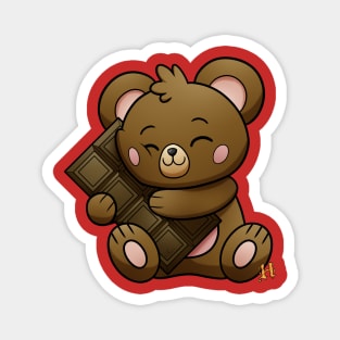 sweet milk chocolate teddy Magnet