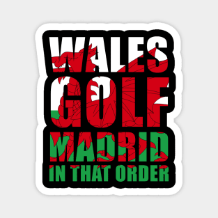 wales golf madrid Magnet