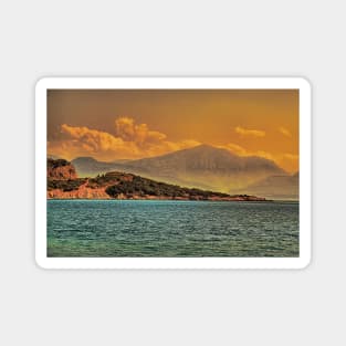 Greece. Islands in Orange. Magnet