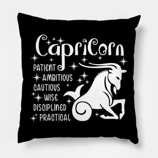 capricorn zodiac positive traits Pillow