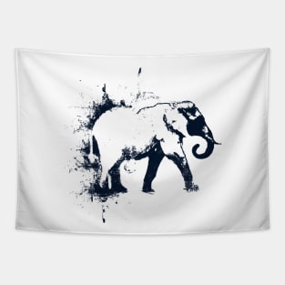 Abstract Stencil Elephant Tapestry