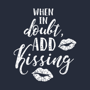 Kissing in Navy T-Shirt